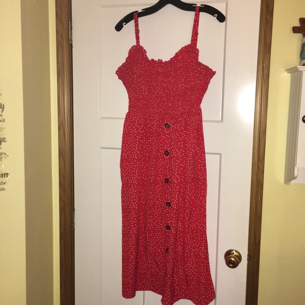 🍓Red and White Polka Dot Dress🍓